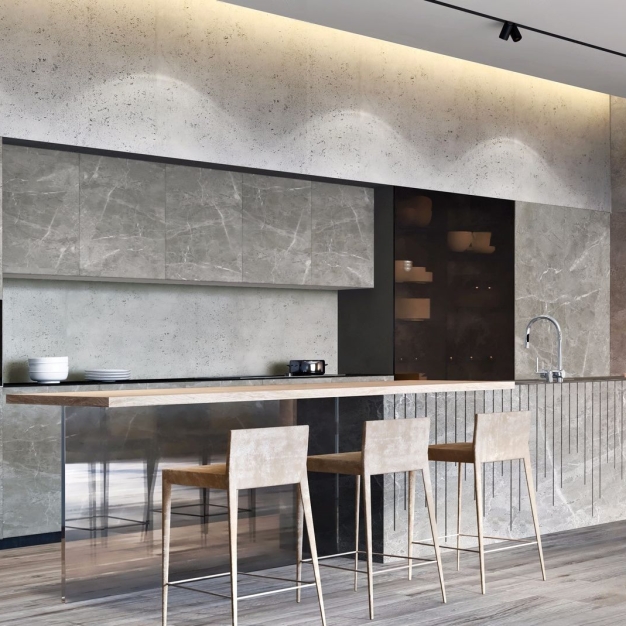现代厨房餐厅吧台3D模型